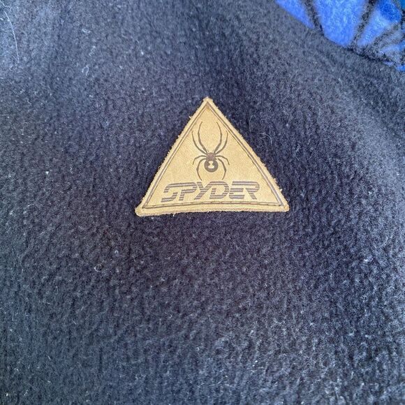 VTG SPYDER Mens M Fleece Vest Rare Web Shoulders 90s Full Zip USA Made - Picture 2 of 10